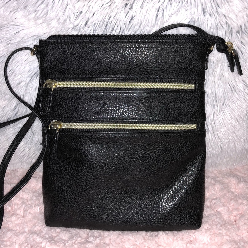 Imitation leather cross body bag